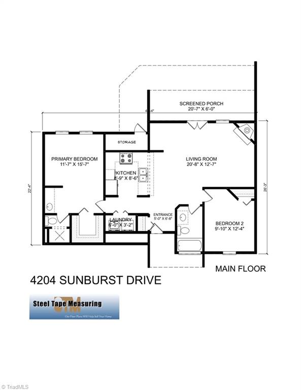 4204 Sunburst Drive High Point, NC 27265 - Photo 44 of 44 Floor plan