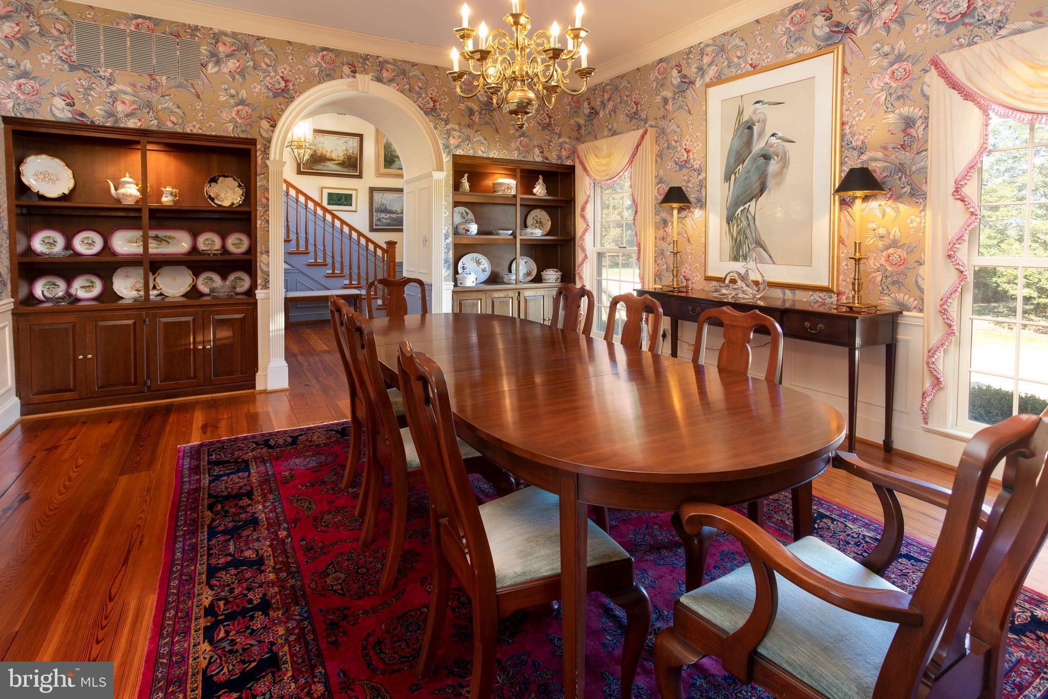 26107 Goose Neck Road Royal Oak, MD 21662 - Photo 16 of 50 Dining room w/ heart pine floors and built-ins