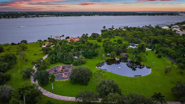 a view of a yard with an outdoor space