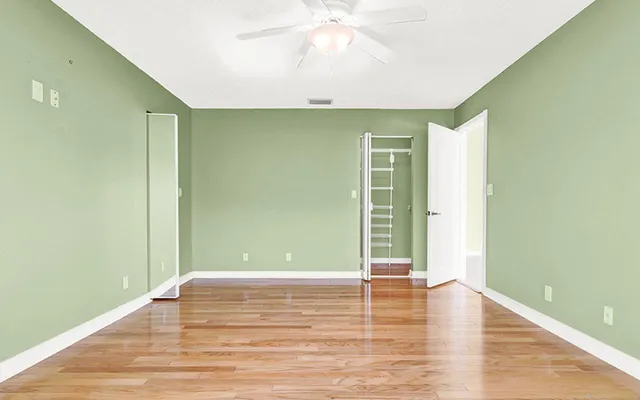 a view of livingroom with wooden floor