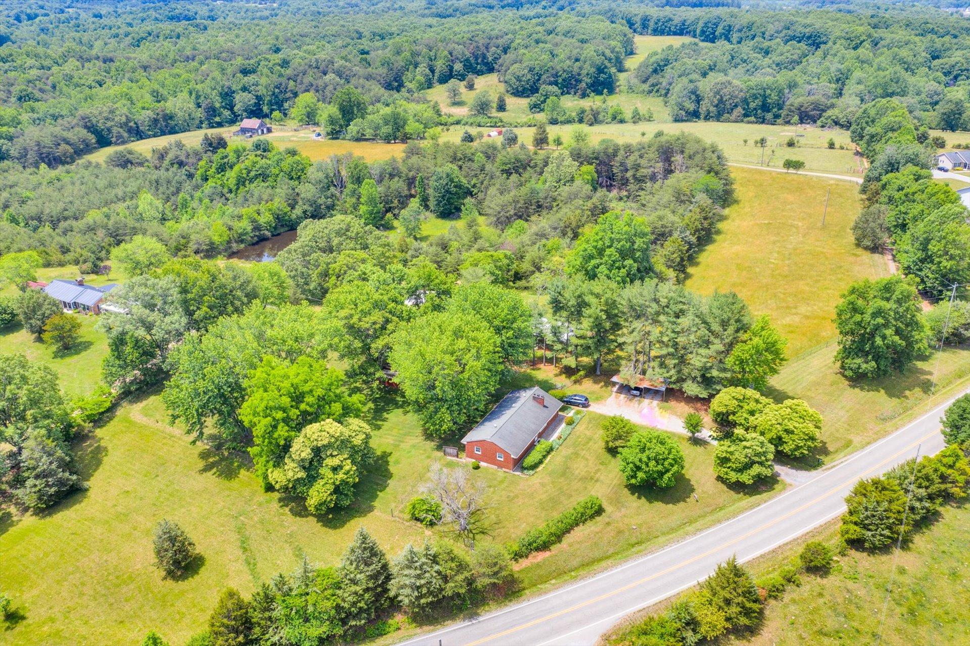 2407 White House Road Moneta, VA 24121 - Photo 41 of 52 an aerial view of a residential houses with outdoor space and street view