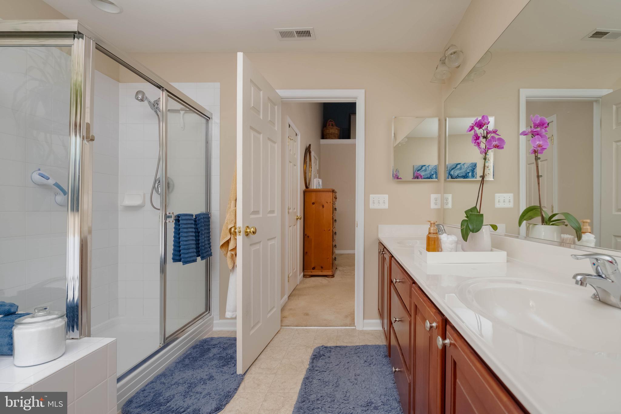 3107 Raking Leaf Drive Abingdon, MD 21009 - Photo 21 of 39 a spacious bathroom with a granite countertop shower sink and mirror