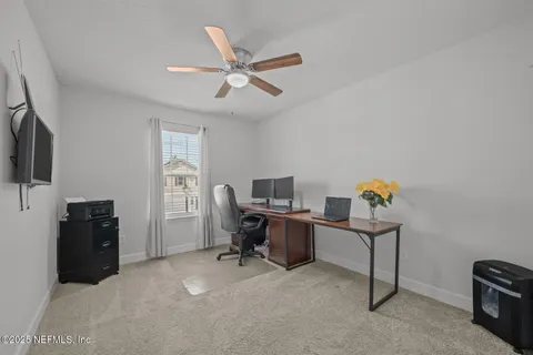 workspace with furniture and window