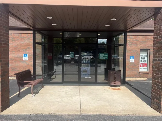 a view of a lobby with furniture