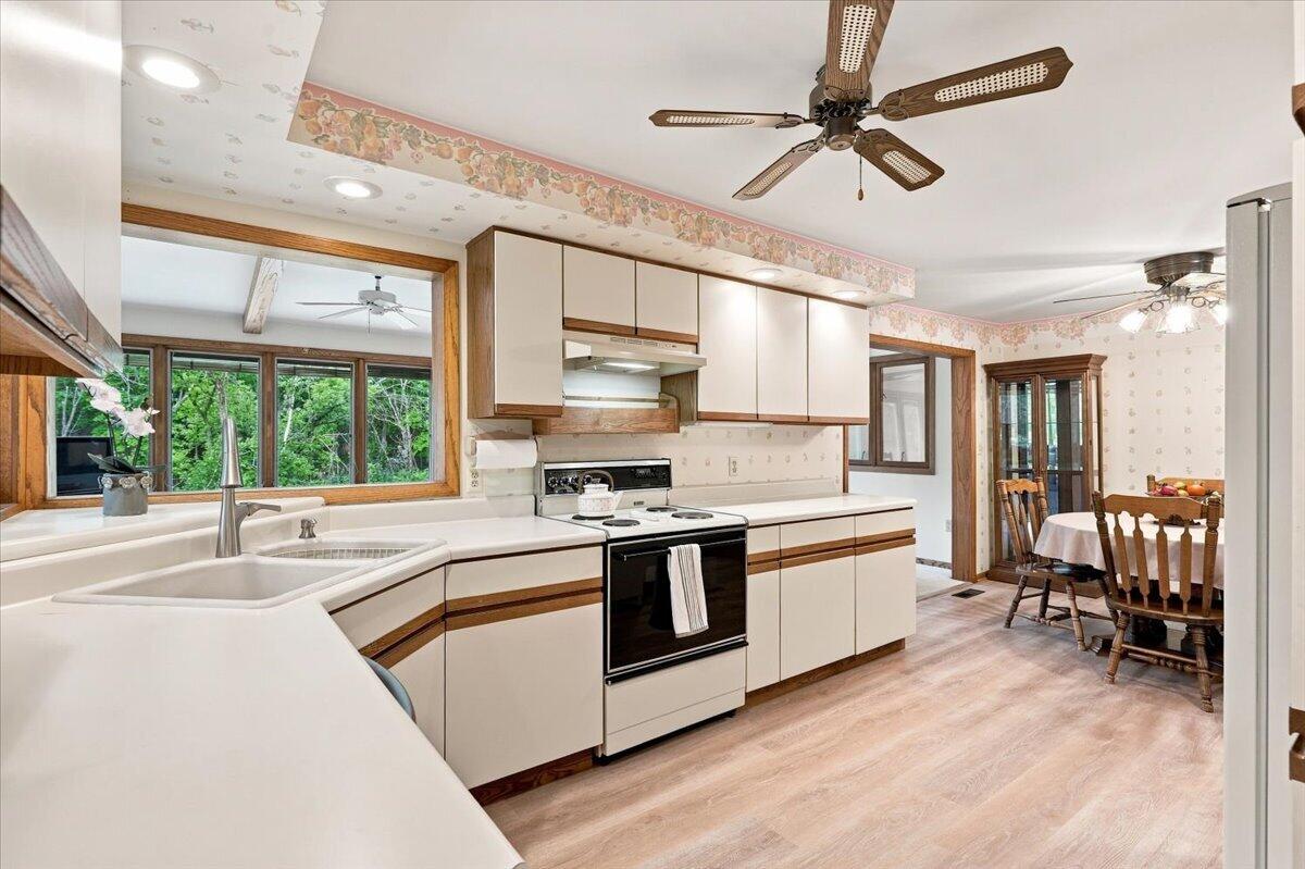 N7295 Ridge Road Plymouth, WI 53073 - Photo 18 of 70 Kitchen has views to Ridge Rd