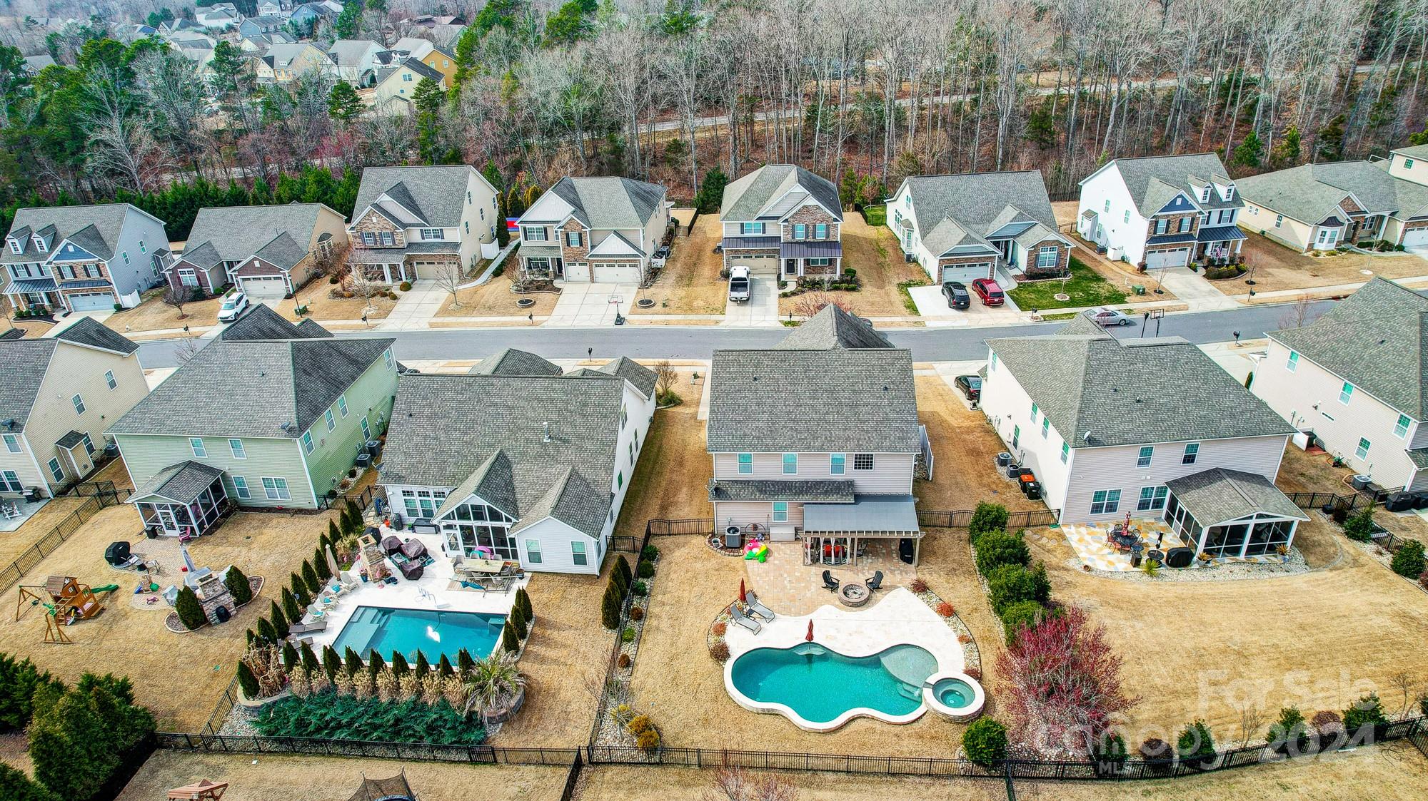 156 Annatto Way Tega Cay, SC 29708 - Photo 35 of 48 an aerial view of residential houses with outdoor space