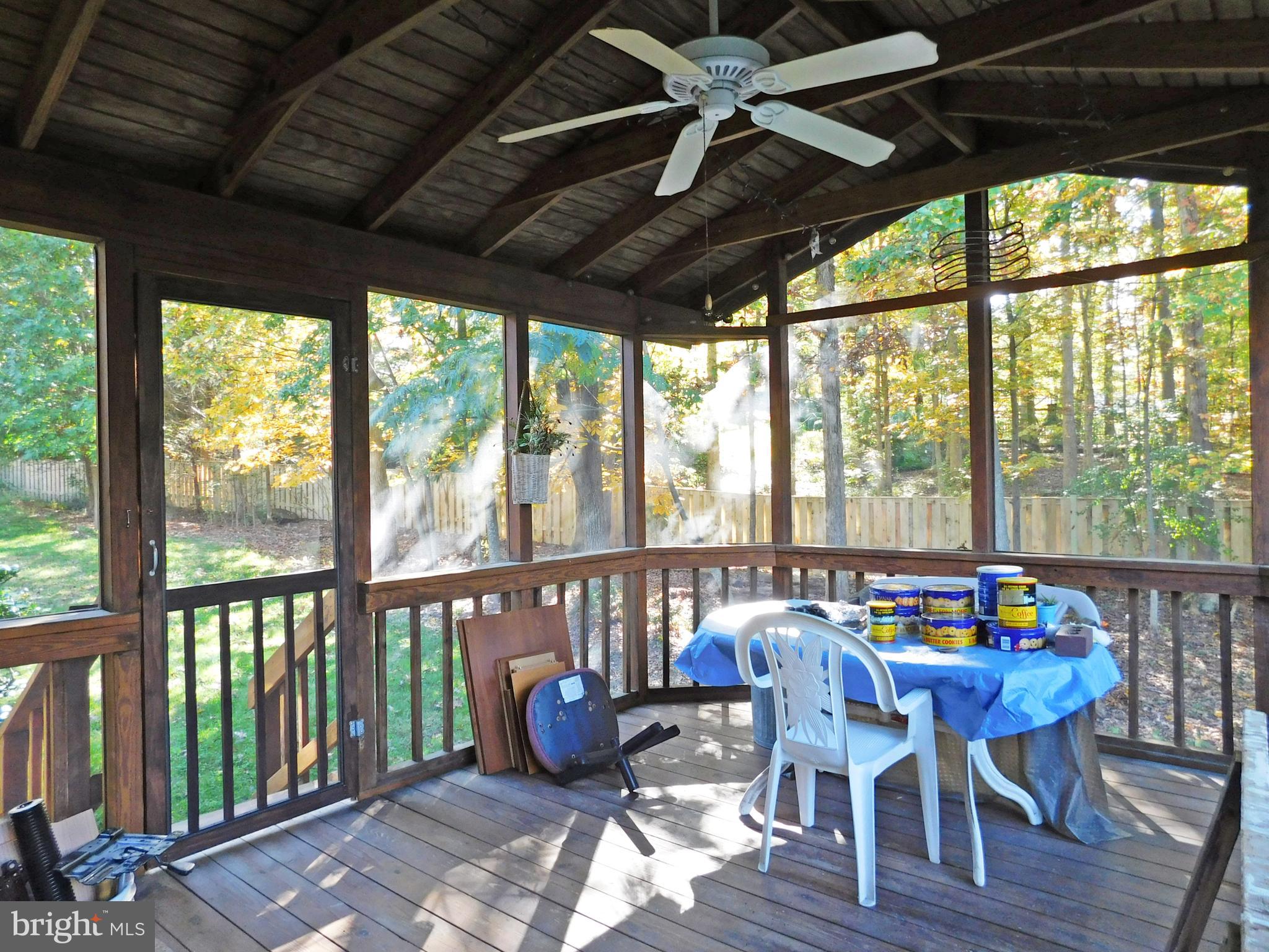 8925 Renshaw Court Springfield, VA 22153 - Photo 25 of 28 Screened Porch w/ceiling fan, private rear yard