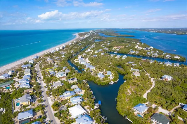 a view of an ocean and city