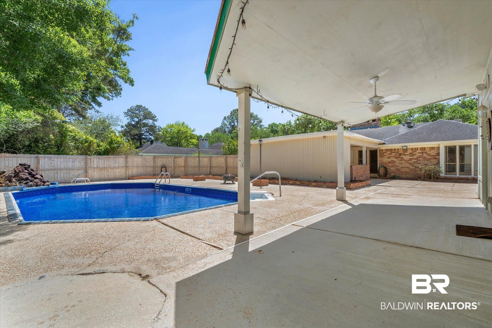 3724 Claridge Road South Mobile, AL 36608 - Photo 36 of 42 View of swimming pool with patio surround and a fenced backyard