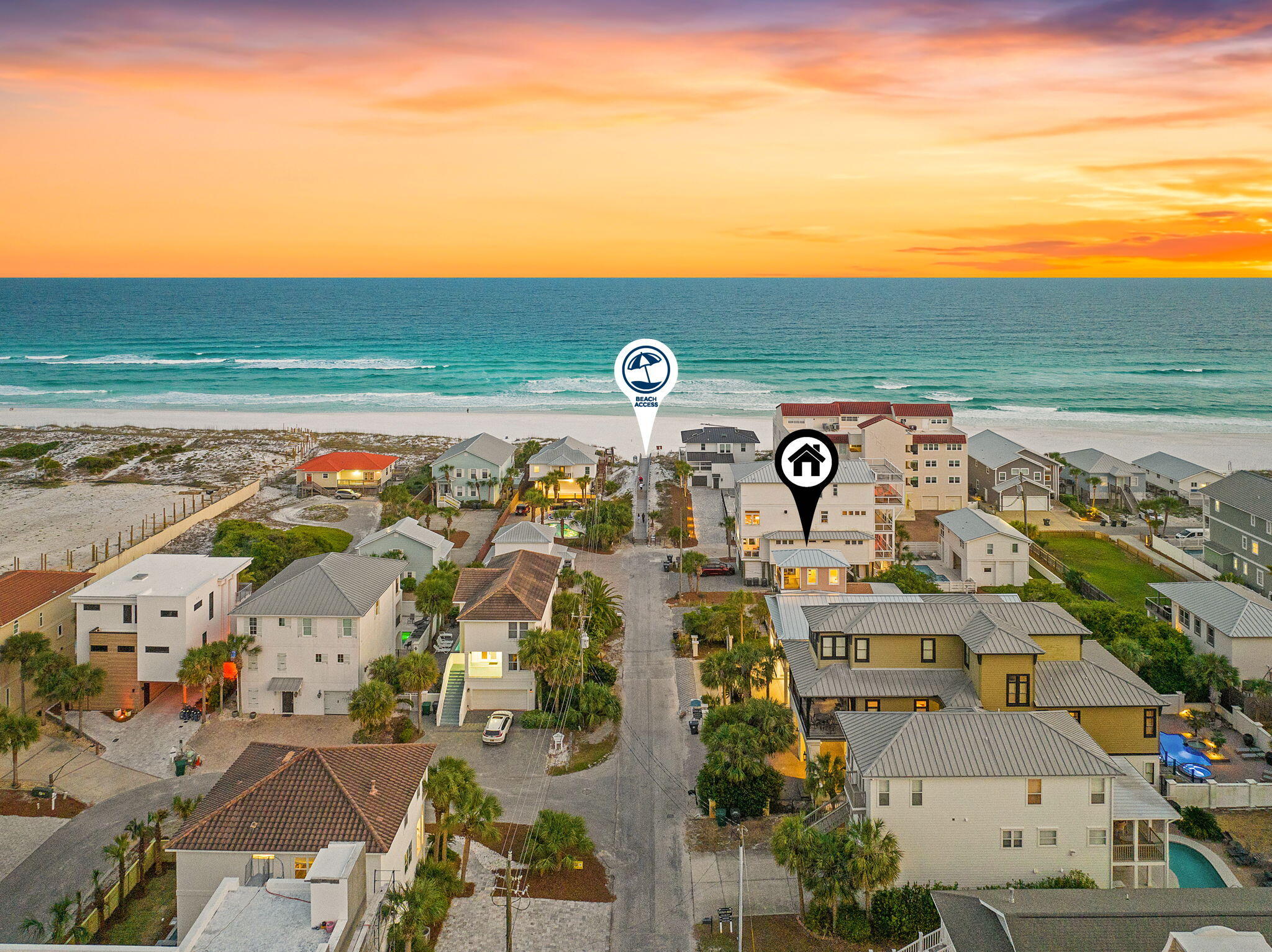 226 Sandtrap Road Miramar Beach, FL 32550 - Photo 15 of 15 an aerial view of multiple houses with outdoor space