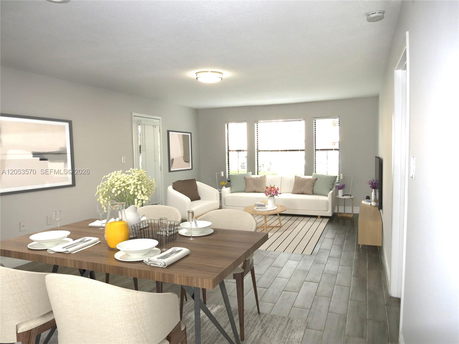 10440 Southwest 156th Court, Unit 713 Miami, FL 33196 - Photo 3 of 27 Dining and Living AreaSTAGED
