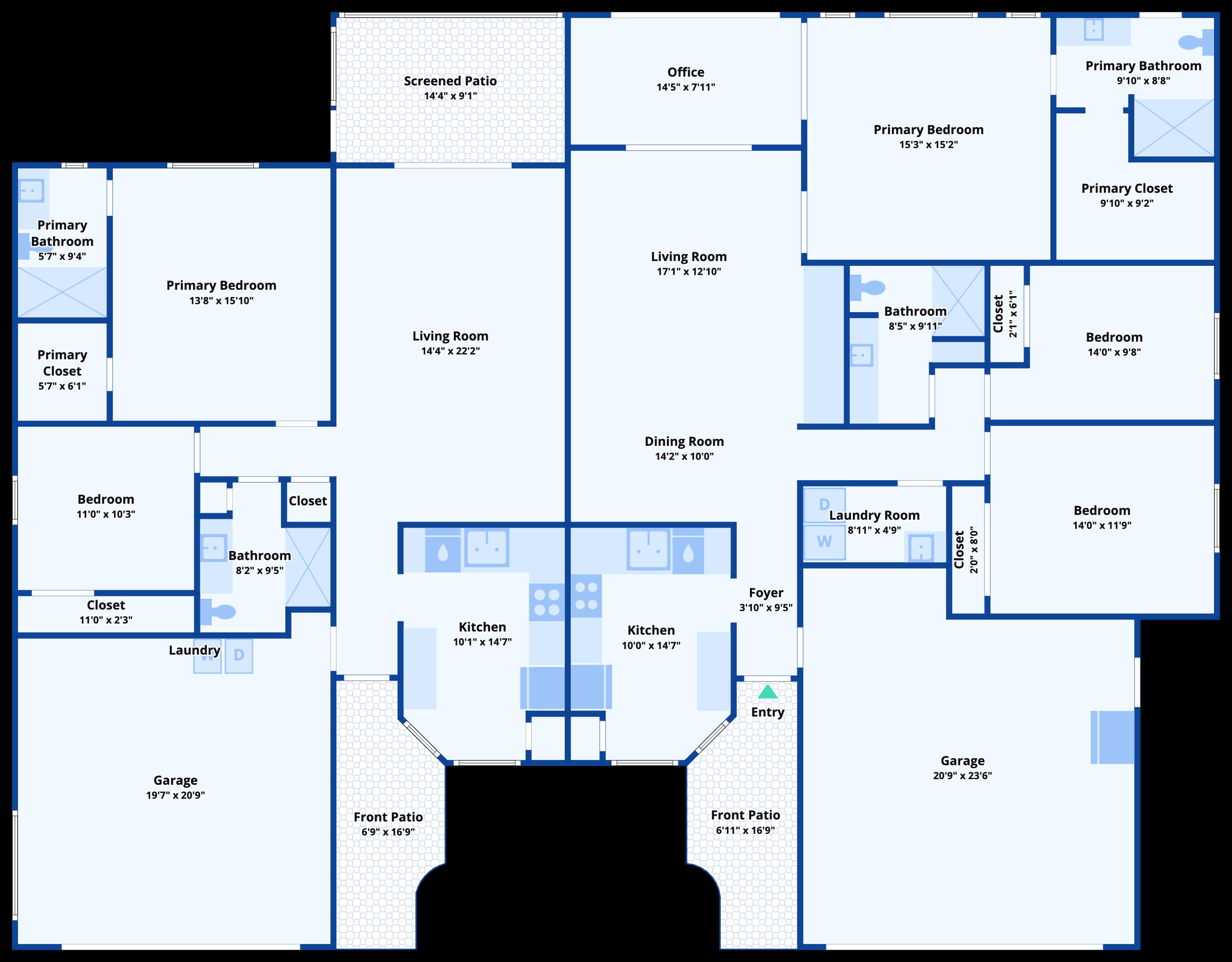 1302 Northwest 13th Court Boca Raton, FL 33486 - Photo 40 of 40 Floor Plan