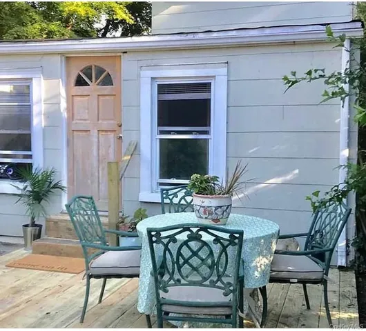 a view of an outdoor seating area