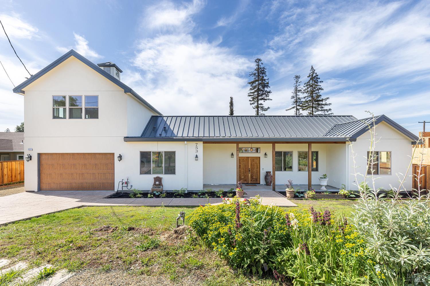 753 Sunnyside Road St. Helena, CA 94574 - Photo 2 of 55 a front view of house with yard and outdoor seating