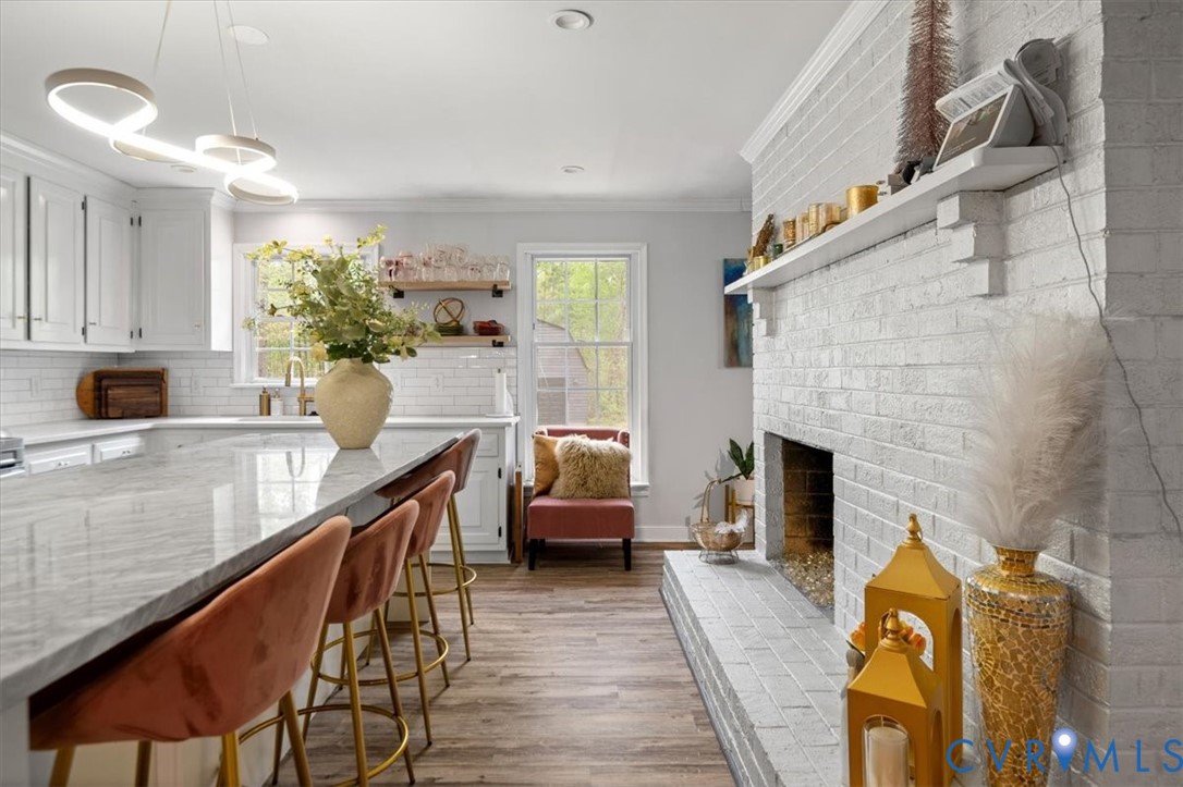9820 Beaver Bridge Road Chesterfield, VA 23838 - Photo 17 of 51 Kitchen with gas fireplace
