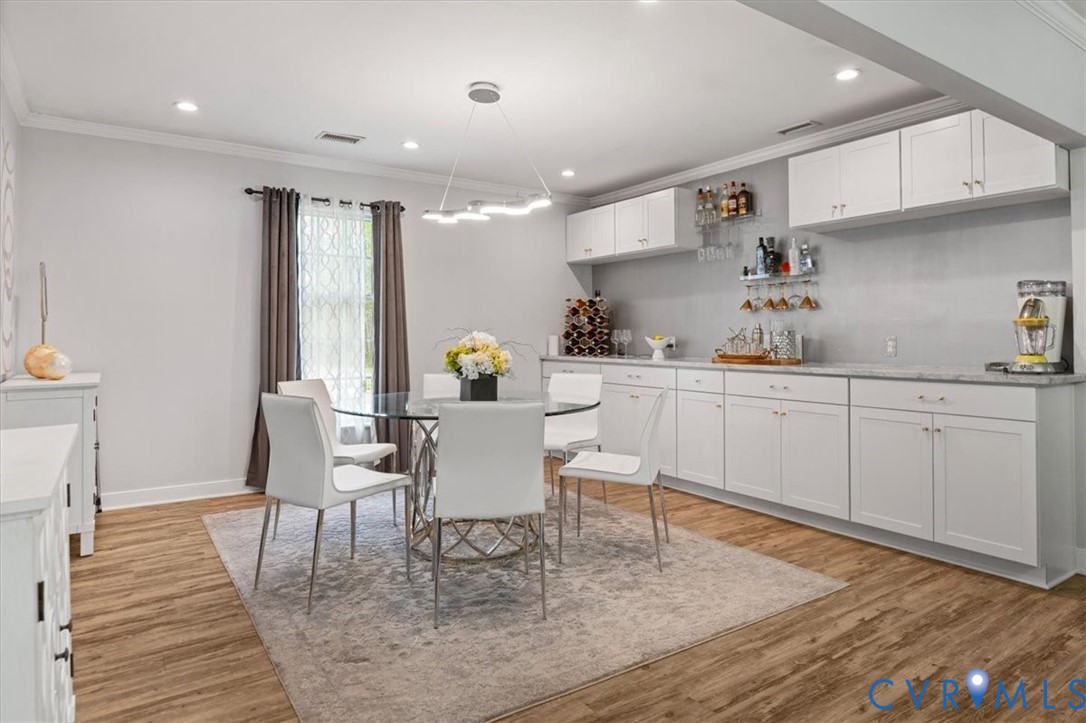 9820 Beaver Bridge Road Chesterfield, VA 23838 - Photo 9 of 51 Dining area featuring wood-look flooring, recessed