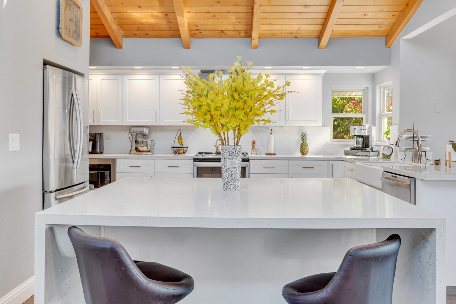 816 Foothill Road, Unit 2 Copperopolis, CA 95228 - Photo 27 of 99 a view of kitchen with kitchen island a stove a sink and a refrigerator