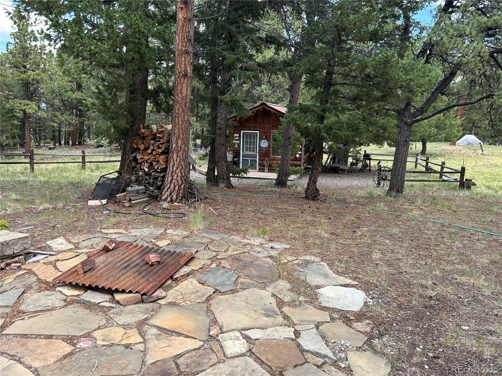2130 Pitchfork Road Hartsel, CO 80449 - Photo 19 of 30 a view of a house with backyard and sitting area