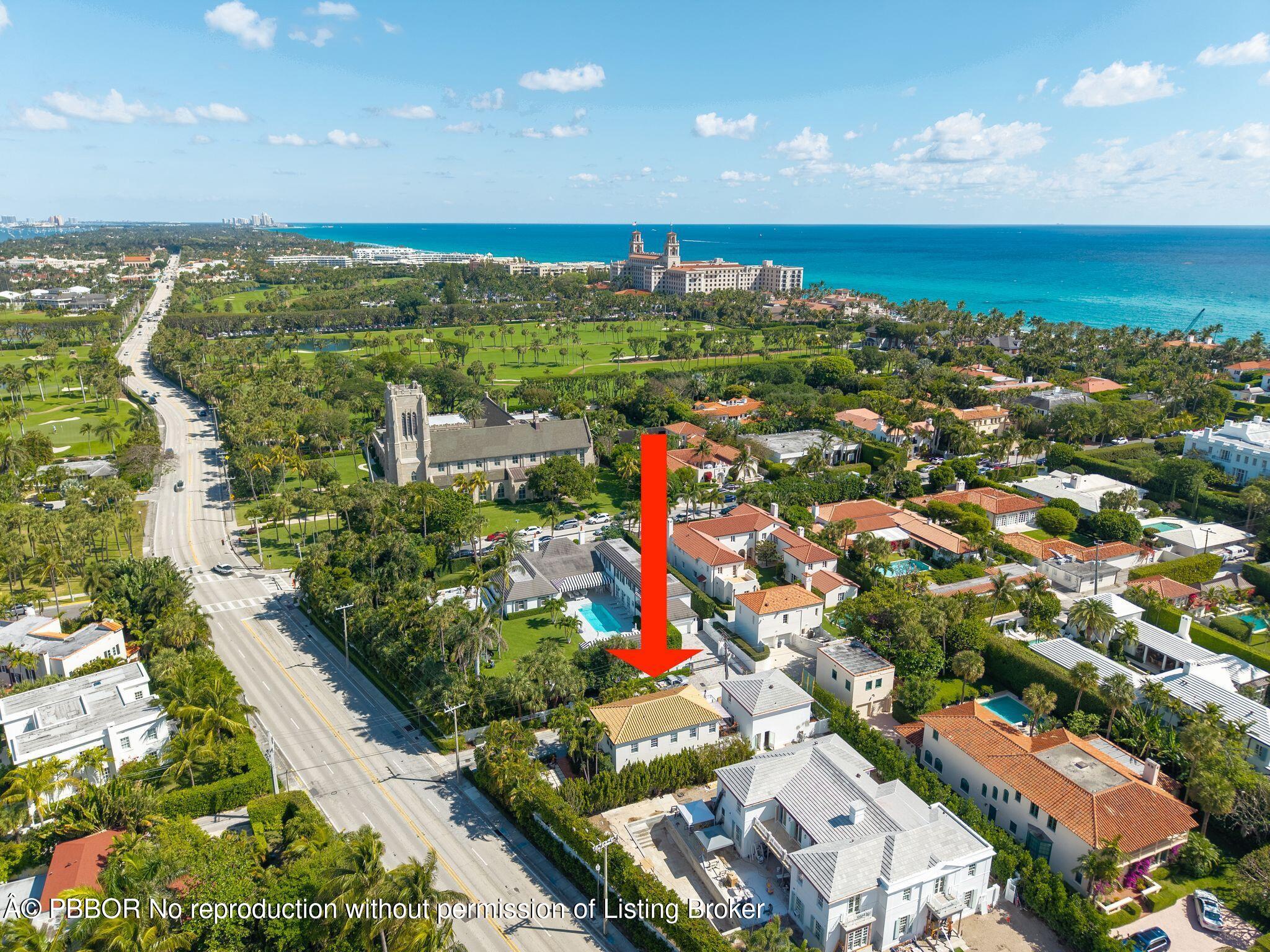 151 South County Road, Unit 1 Palm Beach, FL 33480 - Photo 3 of 21 an aerial view of residential building and lake