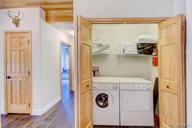 97 Kinney Way, Unit A Winter Park, CO 80482 - Photo 21 of 27 a utility room with dryer and washer