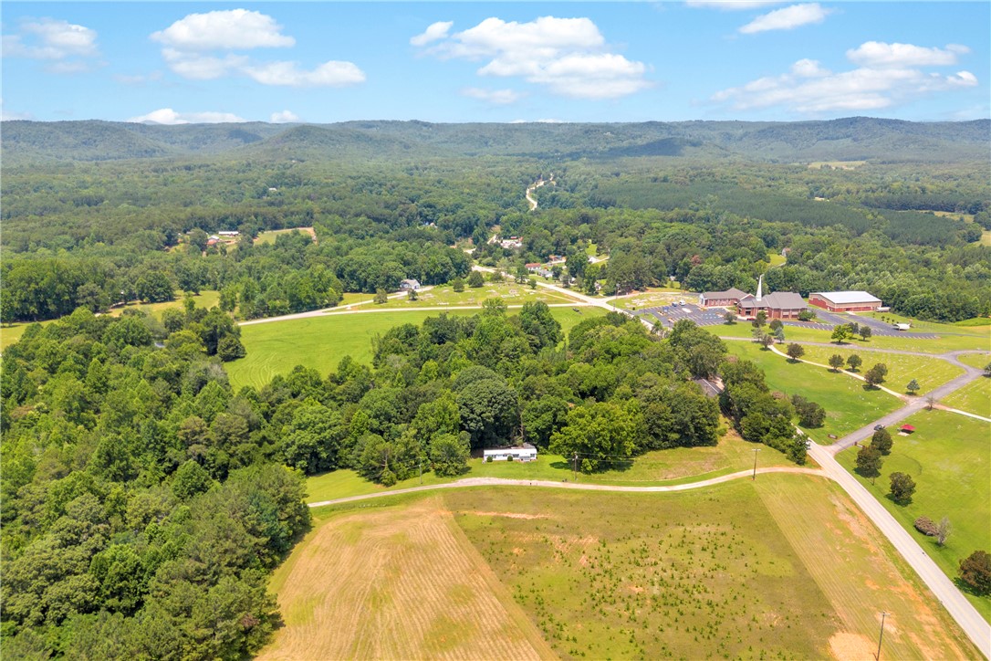 150 Newberry Road Walhalla, SC 29691 - Photo 37 of 47 Vast green acreage unfolds with a private road, offering peaceful rural living and distant mountain views.