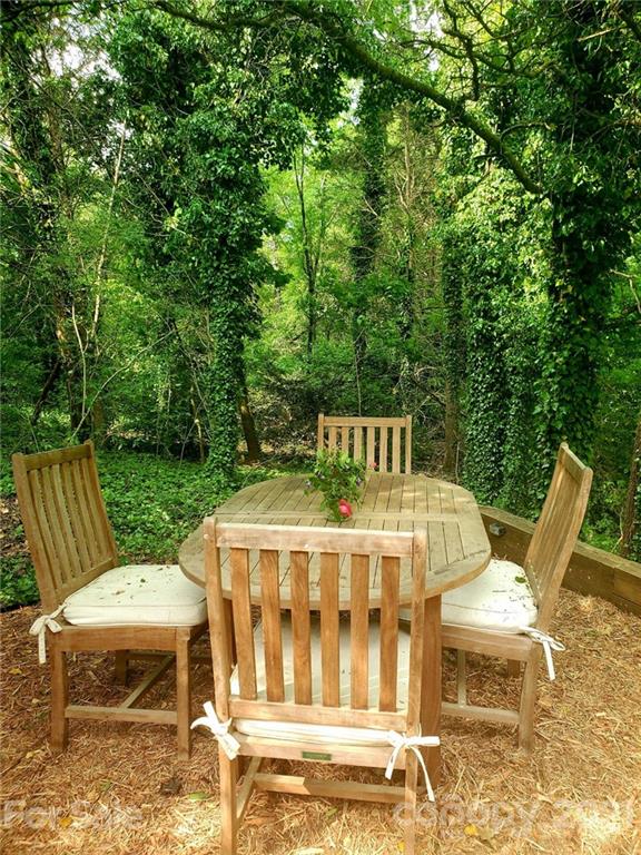 143 Morrison Hill Road Davidson, NC 28036 - Photo 13 of 17 a view of a patio with table and chairs with wooden fence