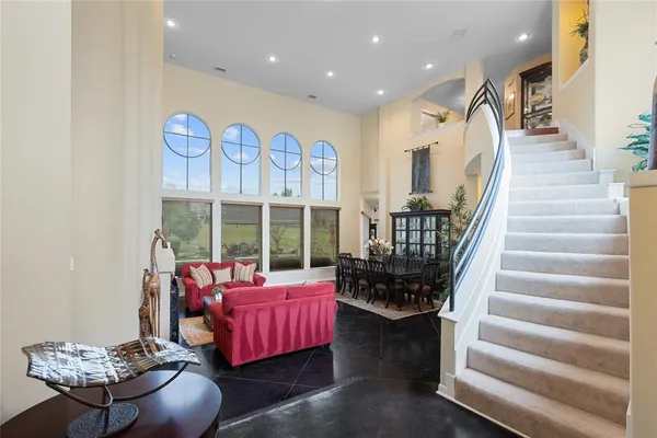 a view of entryway with livingroom and furniture