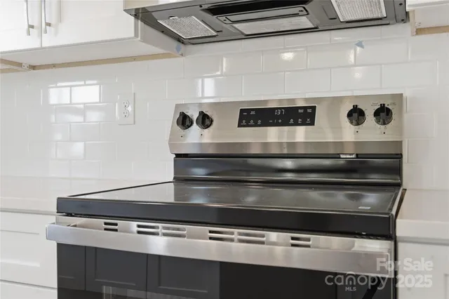 a stove top oven sitting inside of a kitchen