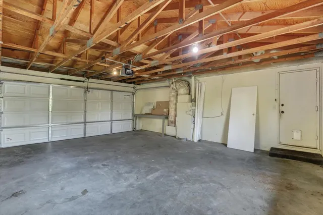 front view of a house with a garage