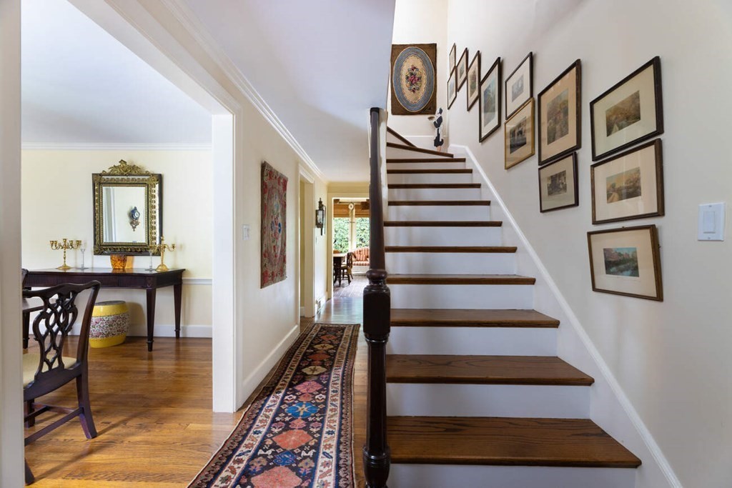 54 Bound Brook Road Newton, MA 02461 - Photo 2 of 14 a view of entryway and hall with wooden floor