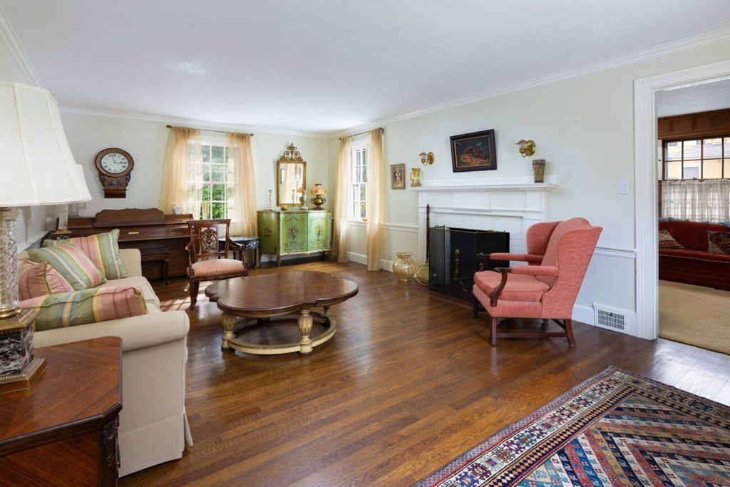 54 Bound Brook Road Newton, MA 02461 - Photo 3 of 14 a living room with furniture fireplace and window
