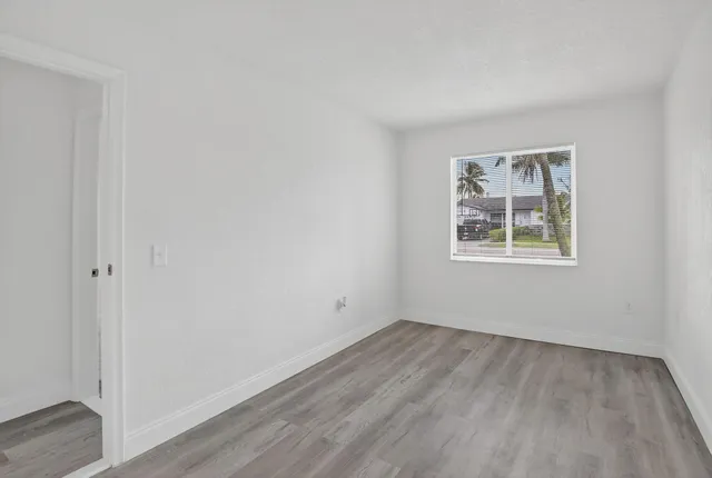 an empty room with a window