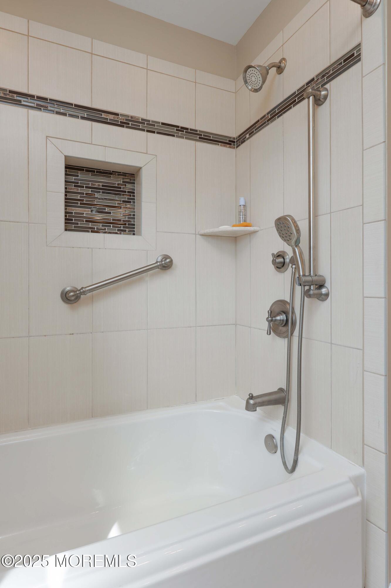 6 Hawthorne Road Red Bank, NJ 07701 - Photo 24 of 40 a bathroom with a shower and a bath tub