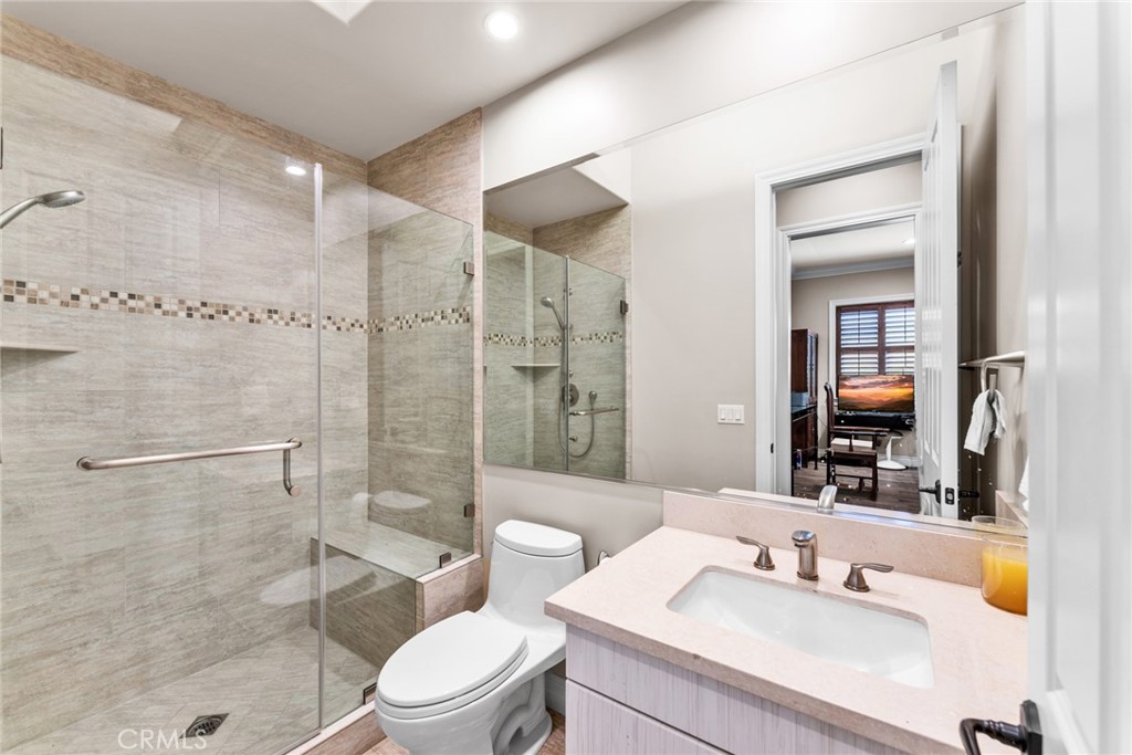 4117 Mt Baldy Road Claremont, CA 91711 - Photo 48 of 75 a bathroom with a sink toilet and shower