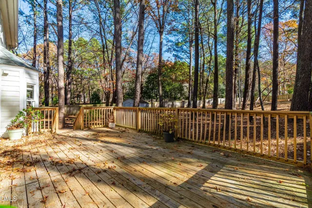 a view of a wooden fence