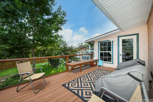 a outdoor view with a sitting space