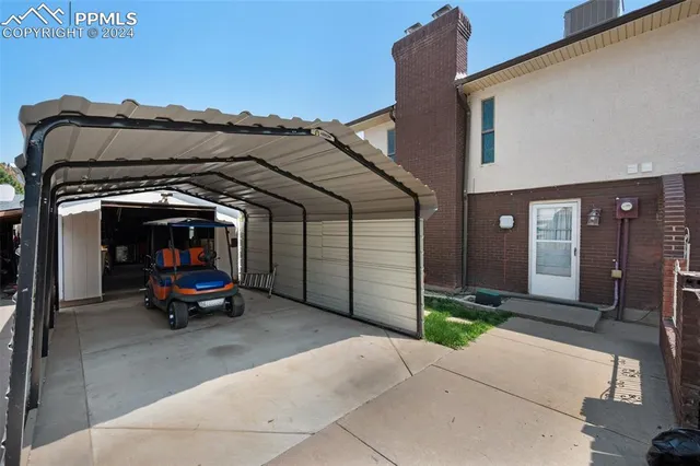 a car parked in front of a house