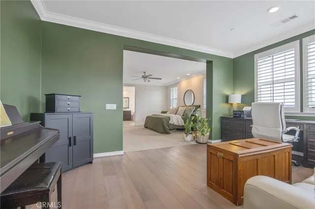 a view of a balcony with an outdoor space