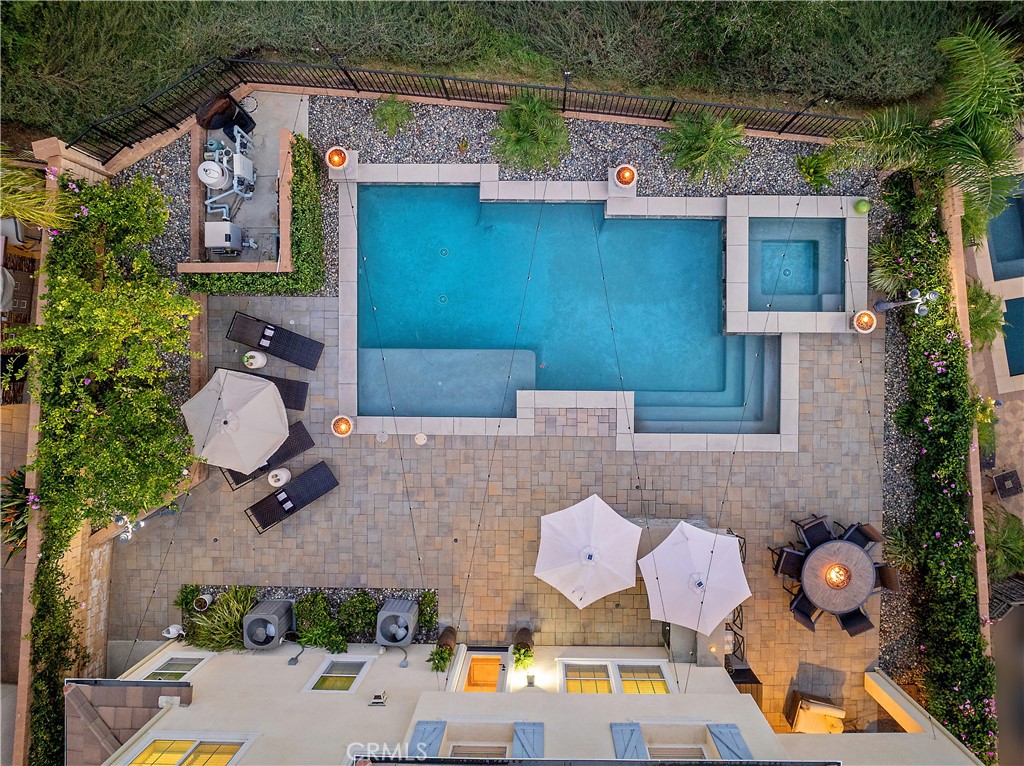 26464 Township Street Saugus, CA 91350 - Photo 67 of 74 an aerial view of a house with a swimming pool