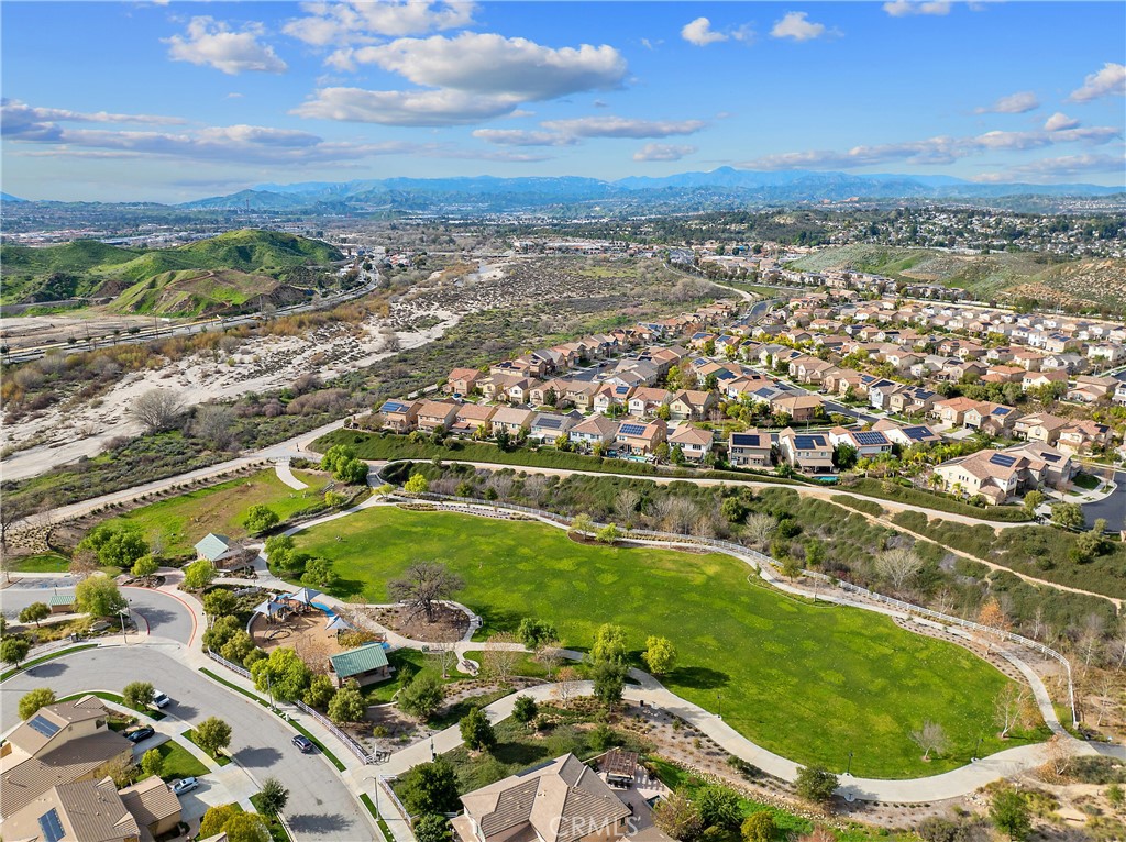 26464 Township Street Saugus, CA 91350 - Photo 71 of 74 an aerial view of residential houses with outdoor space