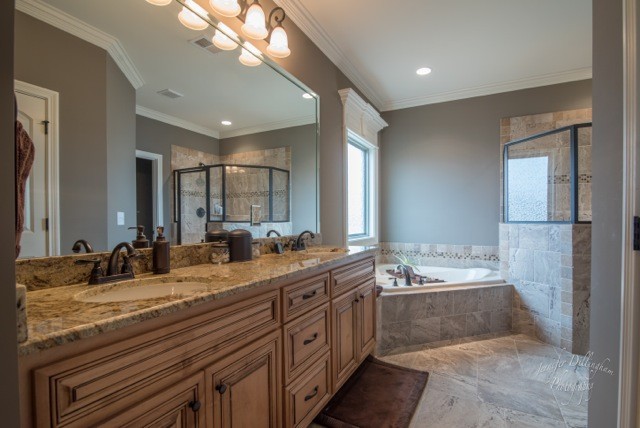 2488 Double Log Cabin Road Lebanon, TN 37087 - Photo 21 of 50 a bathroom with a double vanity sink and a mirror