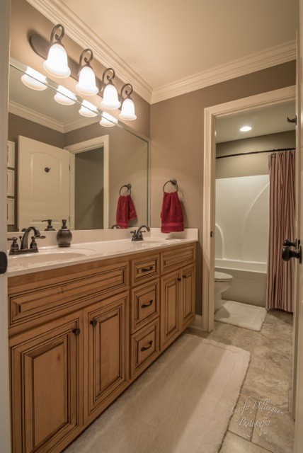 2488 Double Log Cabin Road Lebanon, TN 37087 - Photo 30 of 50 a bathroom with double sink and a mirror