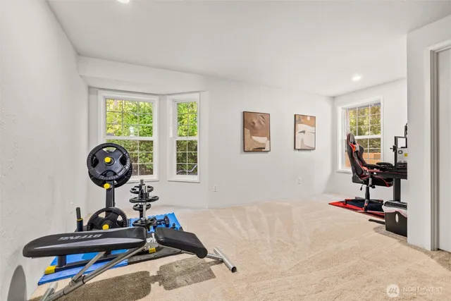 a room with furniture and window