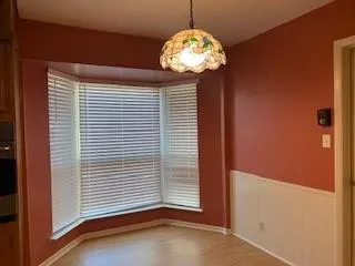 a view of a livingroom with a chandelier