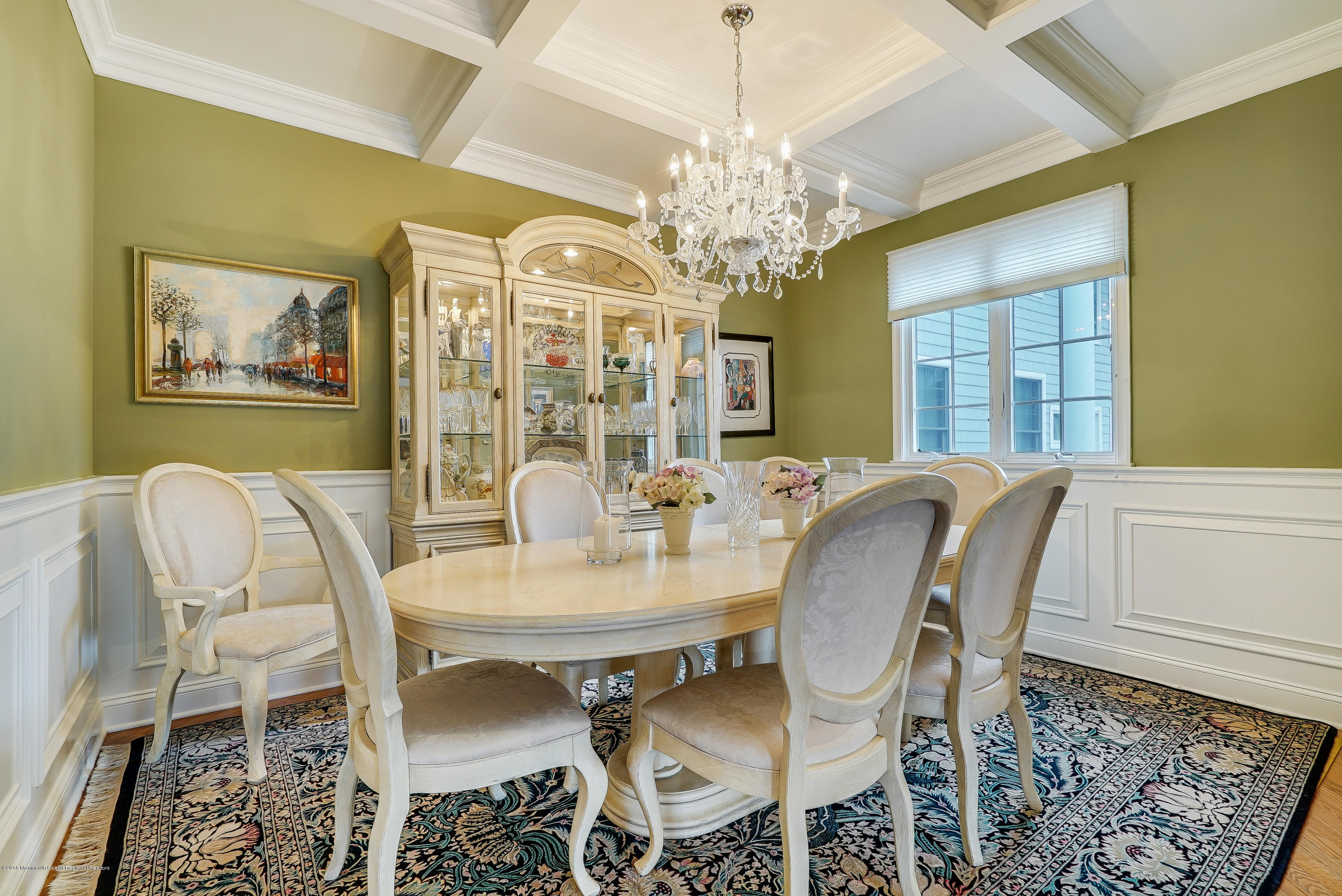 18 Mariners Bend Brielle, NJ 08730 - Photo 15 of 30 a view of a dining room with furniture a chandelier and wooden floor