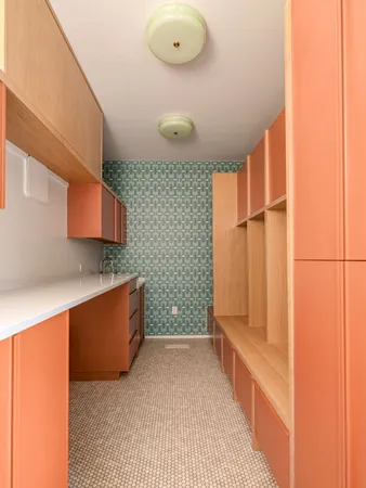 a bathroom with a sink and a shower