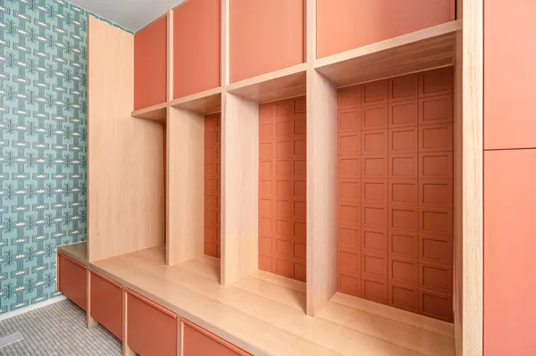 a bathroom with a sink mirror and vanity