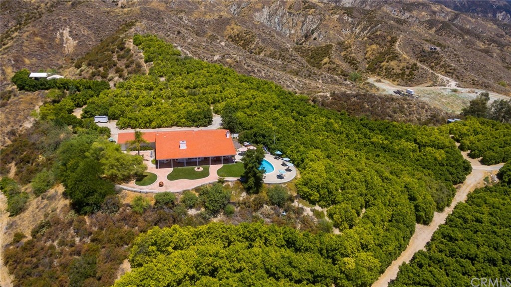 47810 Bee Canyon Truck Trail Hemet, CA 92544 - Photo 42 of 43 an aerial view of a house with a yard