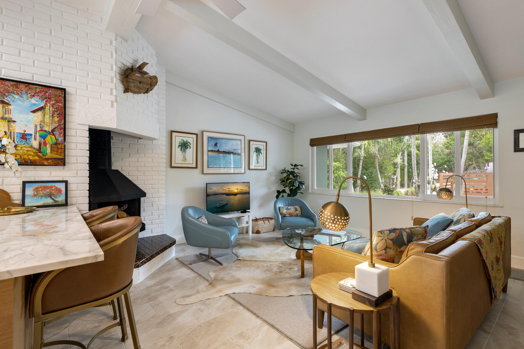 32 Park Road Islamorada, FL 33036 - Photo 8 of 48 a living room with furniture and a flat screen tv