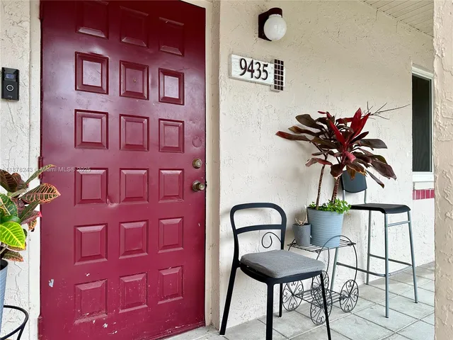 a view of a chairs in a room